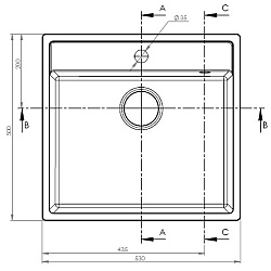 Zlewozmywak Pyramis CAMEA 1B 50x53 CZARNY